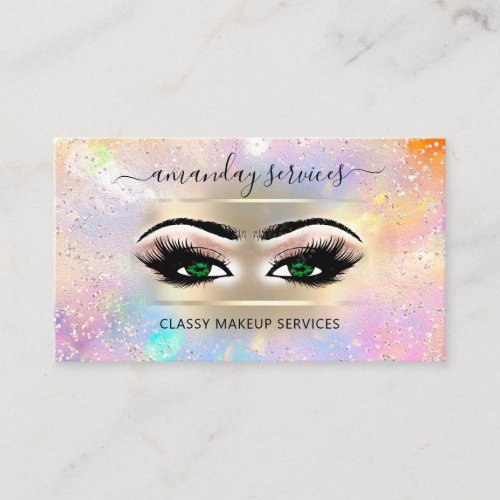 Holograph Online Shop Rose Makeup Artist QR Code  Business Card