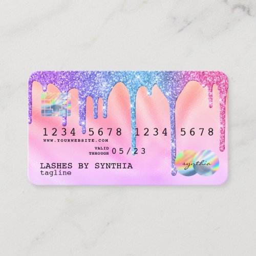 Holograph Pastel Modern Credit Card Style