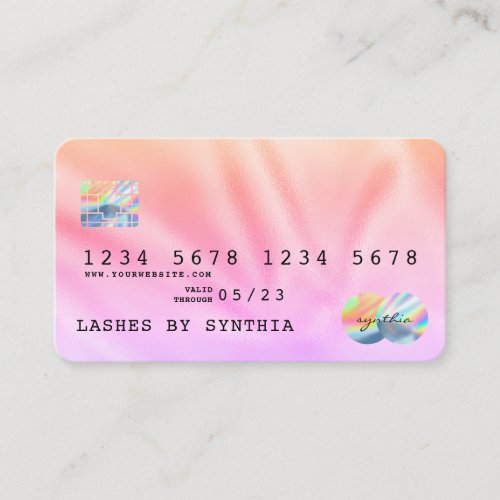 Holograph Pastel Modern Credit Card Style