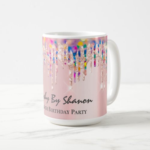 Holograph Pink Rose  Bride Shower  Sweet 16th Coffee Mug