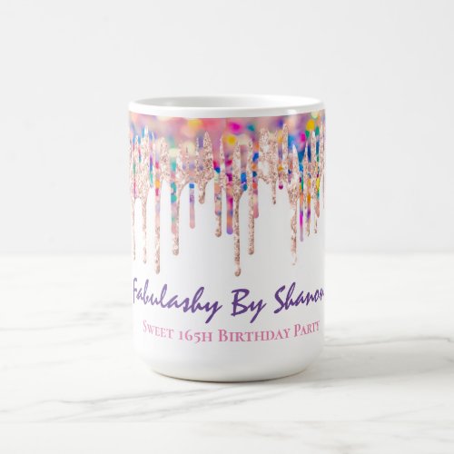 Holograph Rainbow Drip Brides Shower  Sweet 16th Coffee Mug