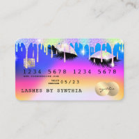 Holograph Unicorn Modern Credit Card Lashes
