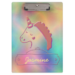 Holographic 3D Unicorn Custom Name       Clipboard