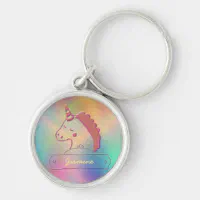 Holographic Unicorn Keychain