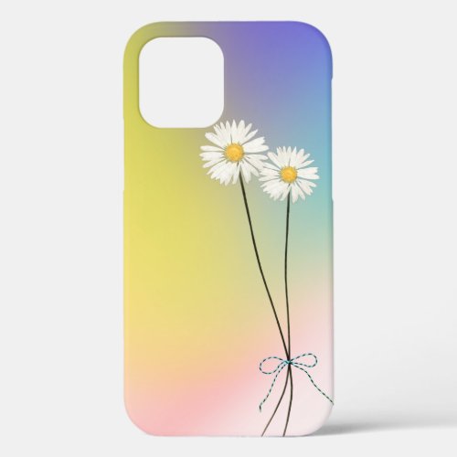 Holographic Abstract and Daisies iPhone 12 Case