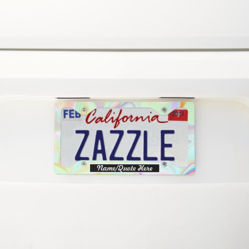 Holographic Abstract License Plate Frame