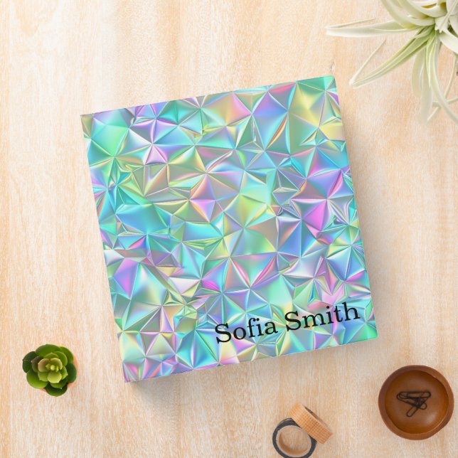 Holographic Abstract Pattern 3 Ring Binder (In Situ)