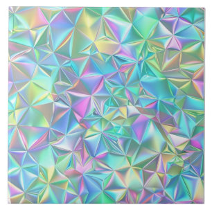 Holographic Abstract Pattern Ceramic Tile