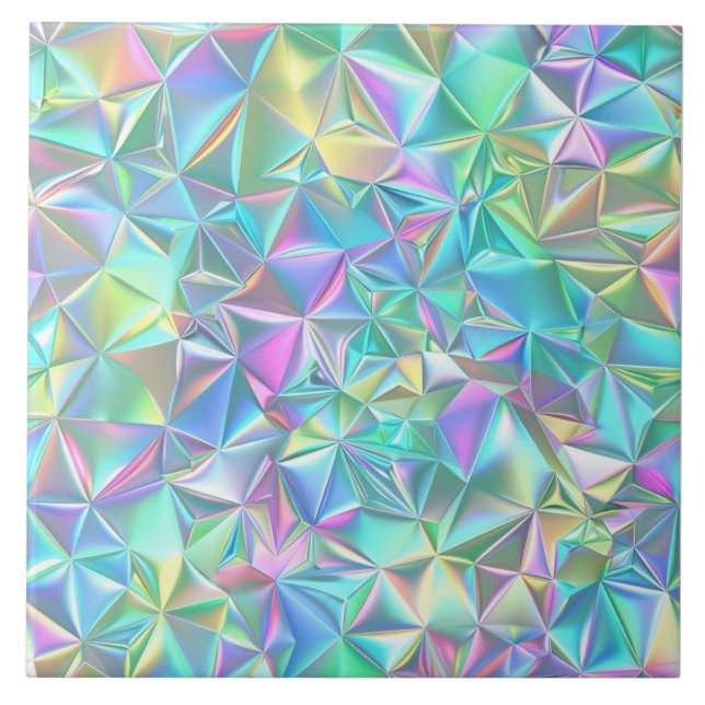 Holographic Abstract Pattern Ceramic Tile (Front)