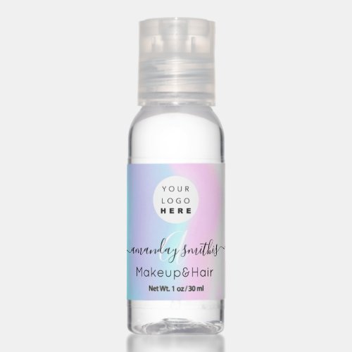 Holographic Add  Logo Monogram Name Hand Sanitizer