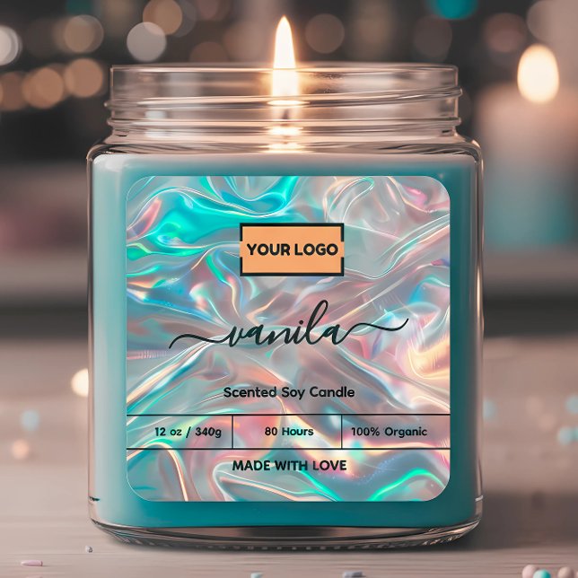 Holographic Add Your Logo Candle Label (Creator Uploaded)