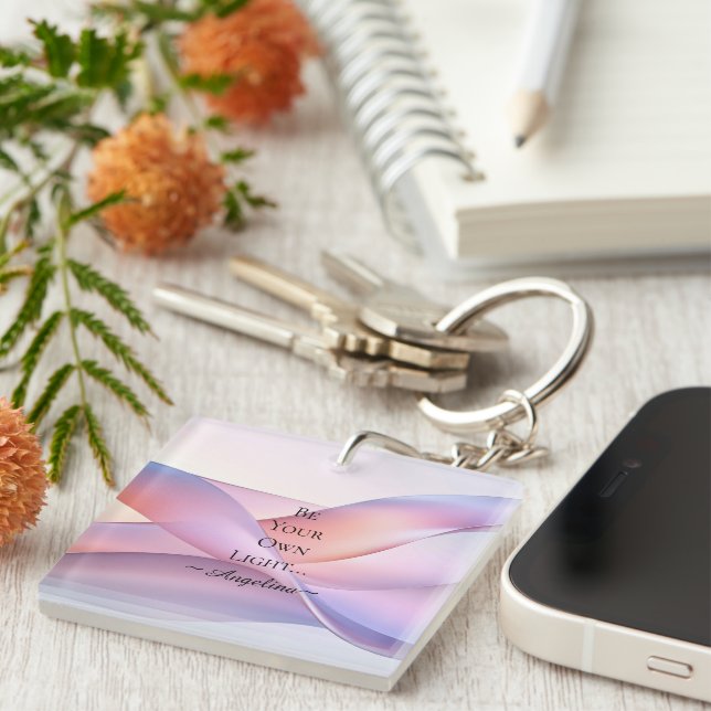 Holographic Aesthetic Keychain (Front Right)
