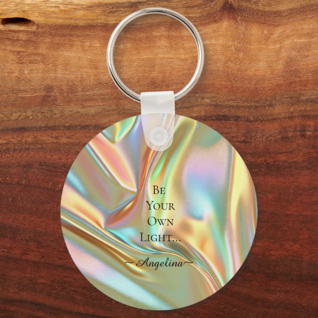 Holographic Aesthetic Keychain (Back)