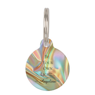 Holographic Aesthetic Pet ID Tag