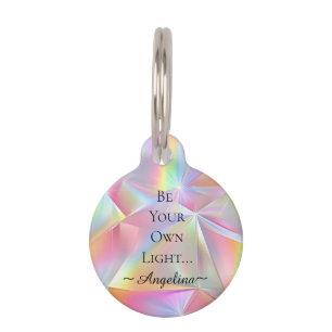 Holographic Aesthetic Pet ID Tag