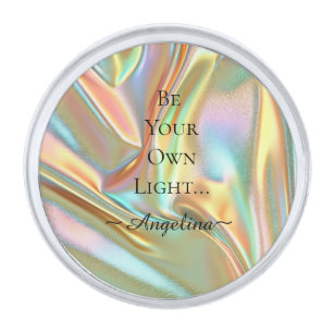Holographic Aesthetic Silver Finish Lapel Pin
