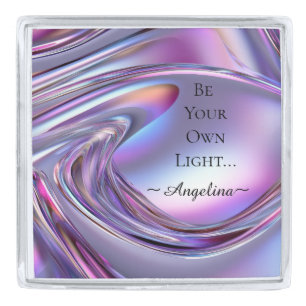 Holographic Aesthetic Silver Finish Lapel Pin