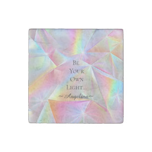 Holographic Aesthetic Stone Magnet
