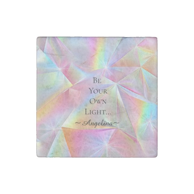 Holographic Aesthetic Stone Magnet (Front)