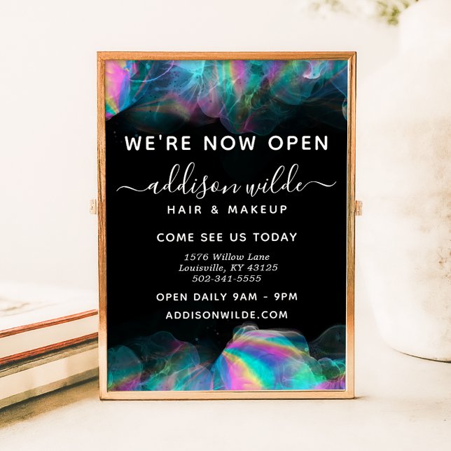 Holographic Alcohol Ink Business Poster (Creator Uploaded)