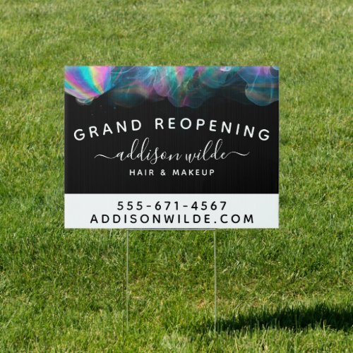 Custom Banners And Signs 4 Holographic Alcohol Ink Business Yard Sign