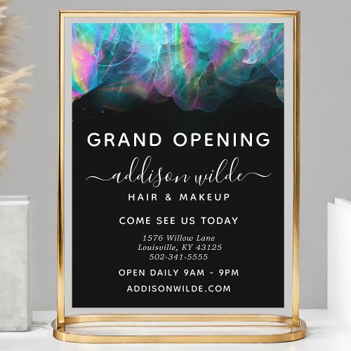Holographic Alcohol Ink Grand Opening Business Flyer