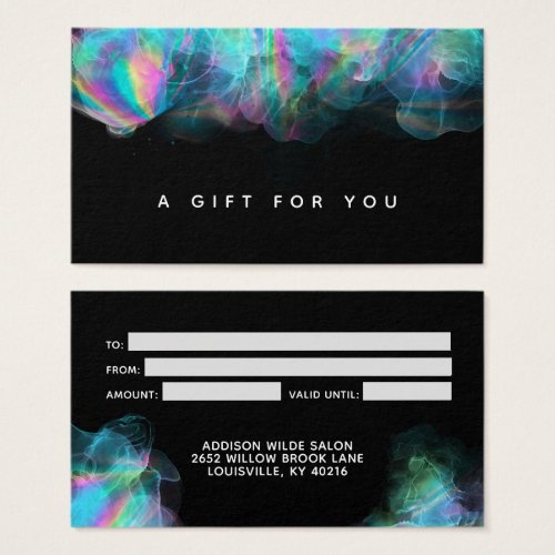Holographic Alcohol Ink Modern Gift Card