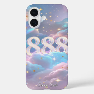 Holographic Angel Number – Cosmic Manifestation iPhone 16 Case