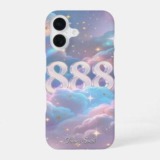 Holographic Angel Number – Cosmic Manifestation iPhone 16 Case