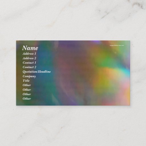 Customizable Holographic Background Business Card