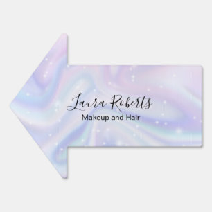 Holographic Background Hologram Neon Overlay Sign