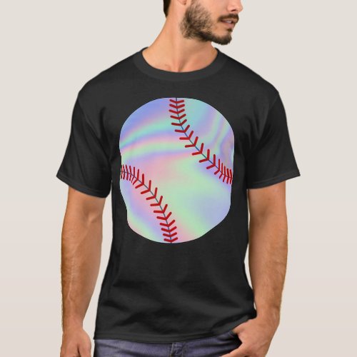holographic baseball stitches T_Shirt