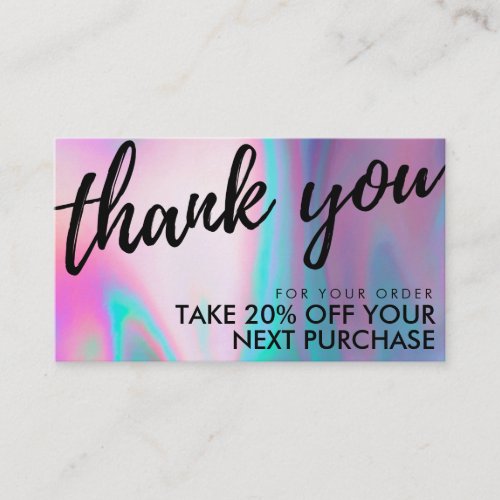 Holographic Beauty Salon Discount Card
