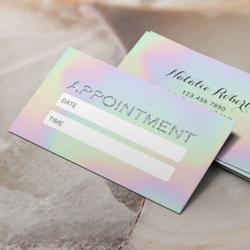 Holographic Beauty Salon Spa Appointment Reminder