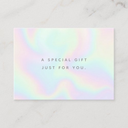 Holographic  Beauty Salon Spa Gift Certificate