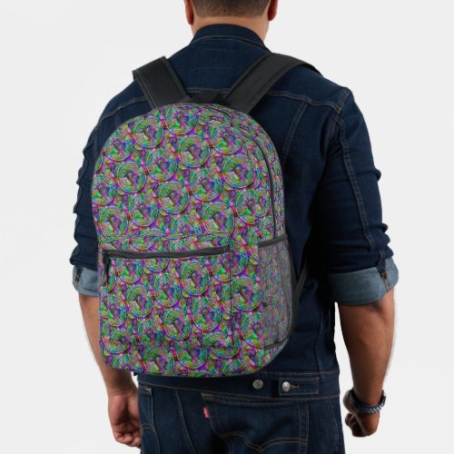 Holographic Bitcoin Pattern Crypto Money Cool Geek Printed Backpack