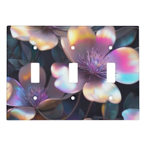 Holographic Blossom Light Switch Cover