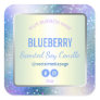 Holographic Blue Glitter Product Label