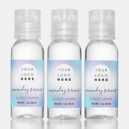 Holographic Blue Logo Color Therapy Hand Hand Sanitizer