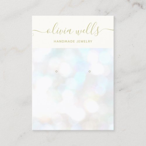 Holographic Bokeh Earring Display Business Card