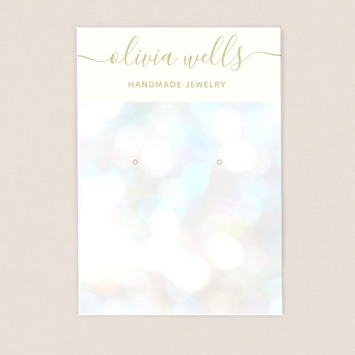 Holographic Bokeh Earring Display Business Card