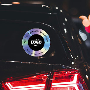 Holographic Business Logo Website Car Window Decal