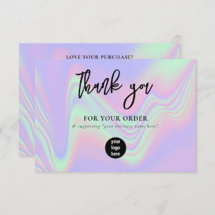 Holographic Business Thank You Logo Social Media
