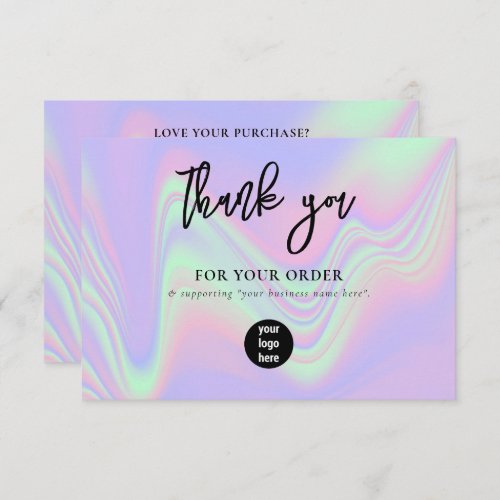 Holographic Business Thank You Logo Social Media