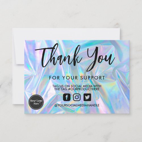 Holographic Calligraphy Thank you Media Insert