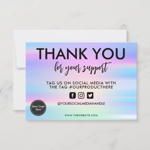 Holographic Calligraphy Thank you Media Insert