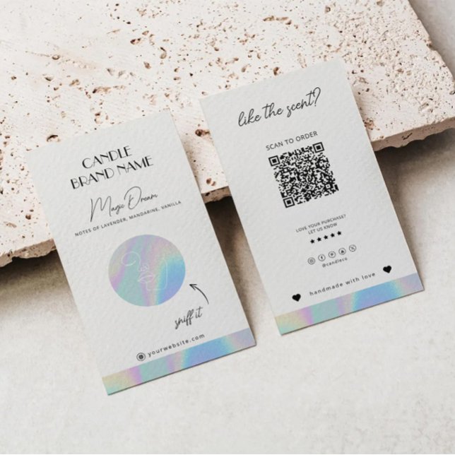 Holographic Candle Scent Card Samples Insert (Creator Uploaded)