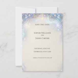 Holographic Celtic Save the Date Card