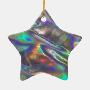 holographic ceramic ornament