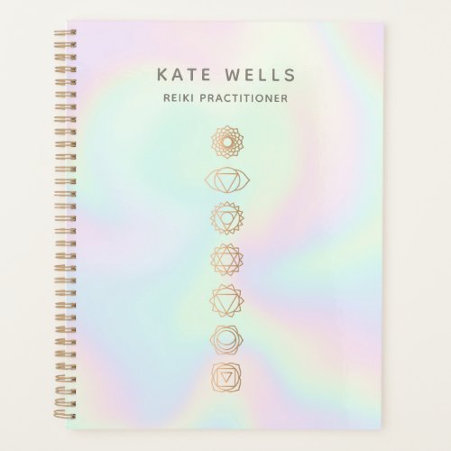 Holographic Chakras Energy Healer Postcard 3 Ring  Planner